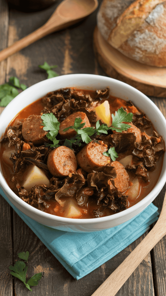 Spicy Sausage and Kale Stew