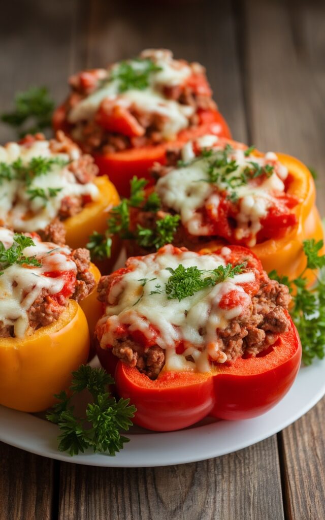 Image of Keto Stuffed Bell Peppers - Delicious Keto Dinner Recipes